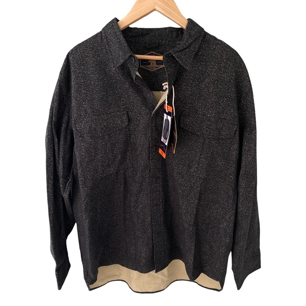 Freedom Foundry Dry Goods Co. Black Heather Lined Shirt Jacket NWT Size XXL